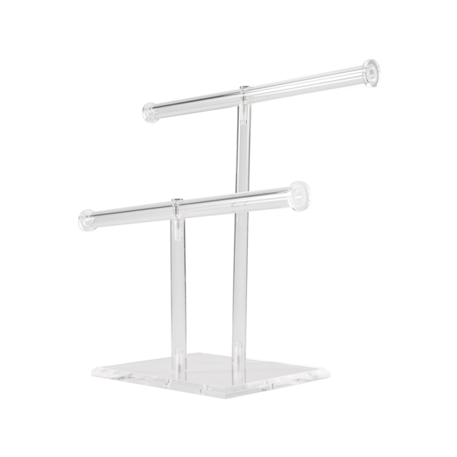 Jewelry Stand Necklace Holder, Jewelry Display Holder, Necklace and Bracelet Hanging Organizer, Clear Tower Stand