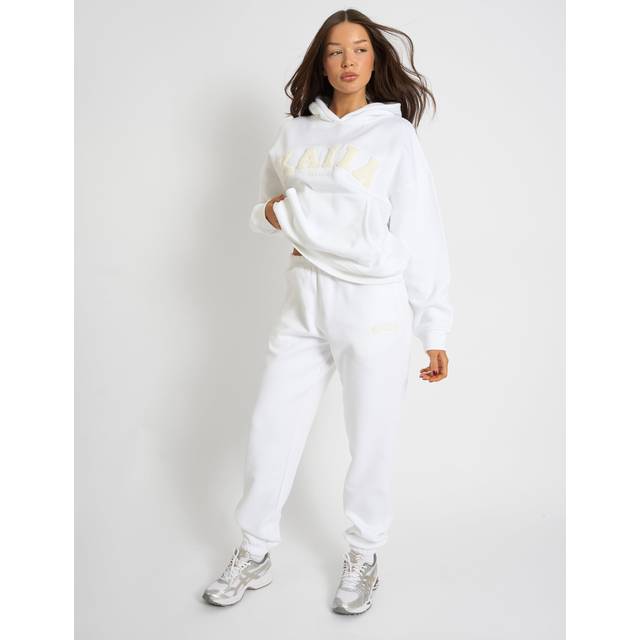 Kaiia Logo Cuffed Joggers Cream - cream
