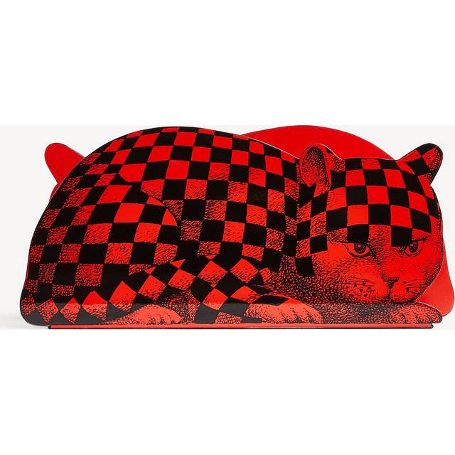 FORNASETTI Magazine rack High Fidelity red/black - 100% iron