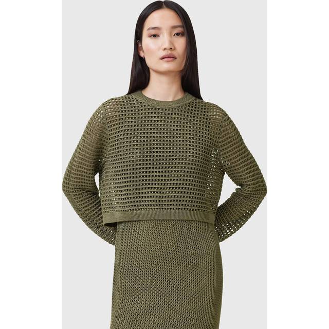 AllSaints Miro Open Work Knit Midi Dress