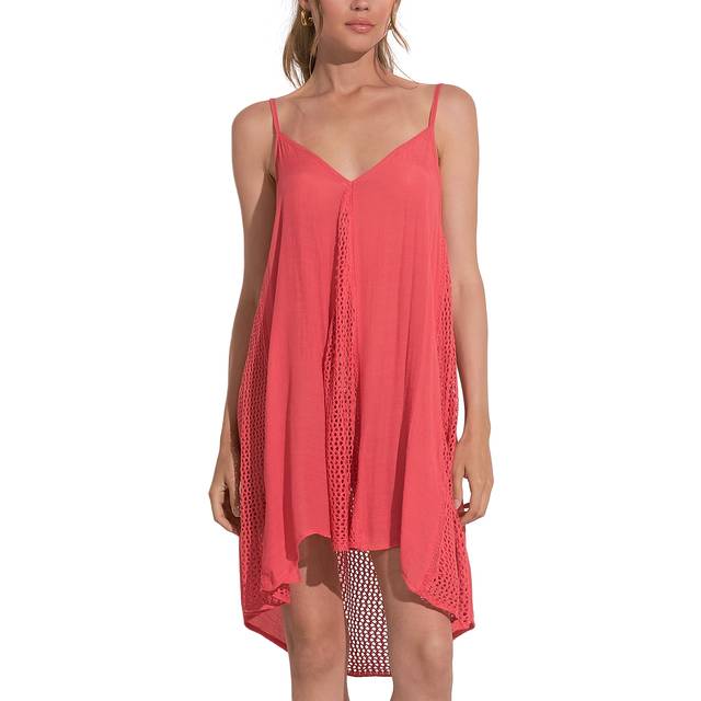 Elan Crochet Panel Swim Cover-Up Dress