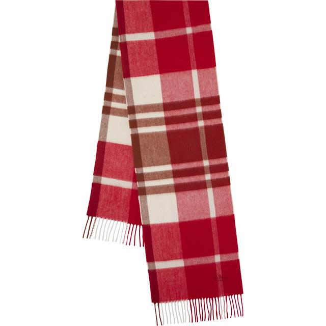 Mulberry Small Check Merino Wool Scarf