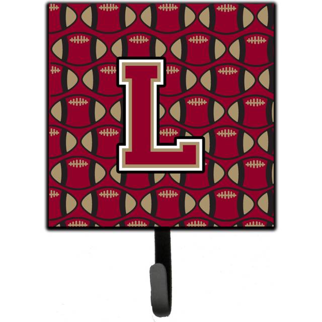 """""Caroline's Treasures Letter L Football Garnet and Gold Leash or Key Holder CJ1078-LSH4  Small  Multicolor"""""