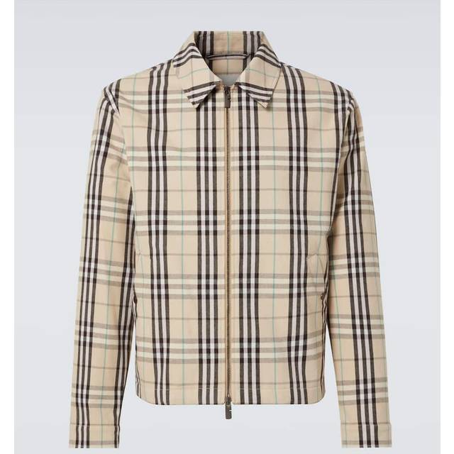 Burberry Women&#39;s Embroidered Cotton Jacket in Checked | Size Small | 8101040 Color C1849 (S)