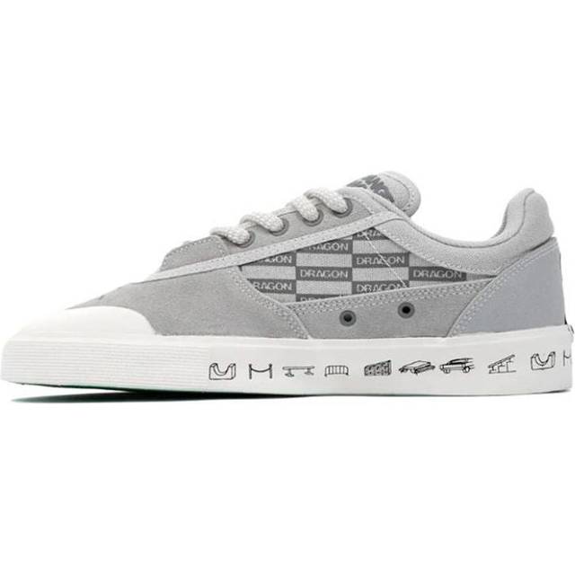 Li-Ning Wave Low 50/50 'Grey White Special Box' AECS045-4 - Grey/White - 9.5