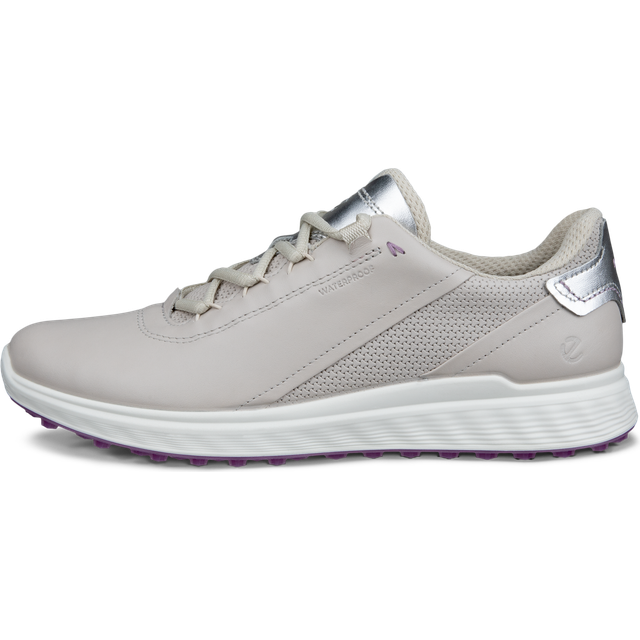 Ecco Ecco Golf S-Casual Leather Women's Fashion Trainers - Gravel Silver Metallic - UK 5-5.5