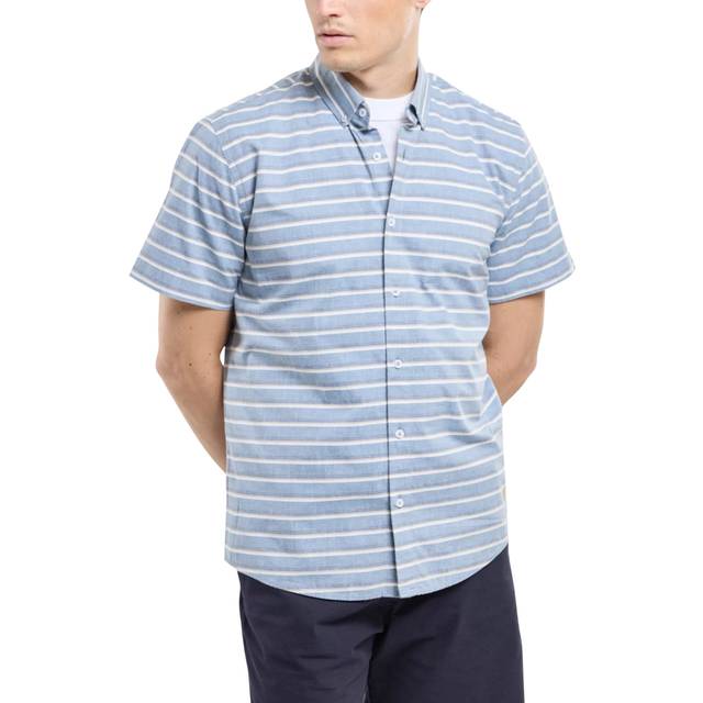 Armor-Lux, Skjorta, Herr, S, Bomull, Randig Heritage Skjorta Regular Fit - blue (S)