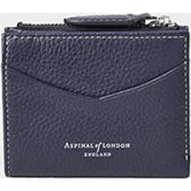 Aspinal of London Hudson Pebble Leather Coin & Card Holder, Navy