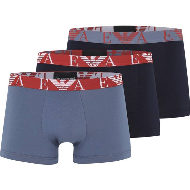 Men's Emporio Armani 3 Pack Mens Boxer Briefs with Bold Monogram Logo - Black - Size: M