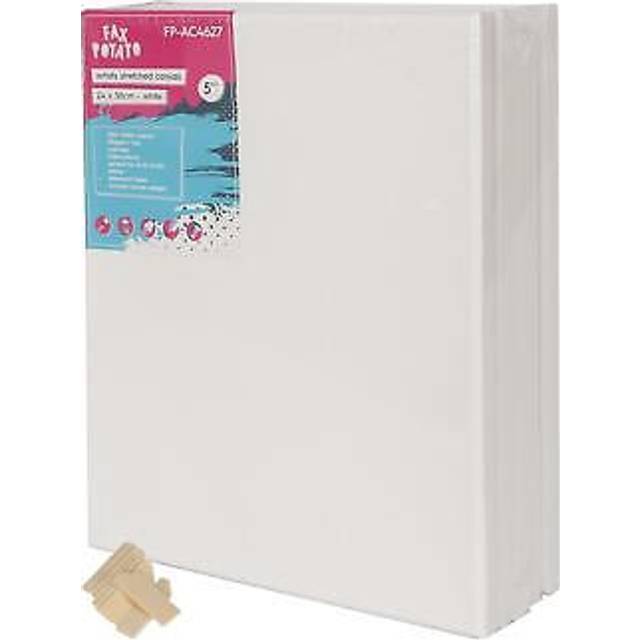 Stretched Canvas with Wooden Wedges - Pack of 5 - 10in x 12in