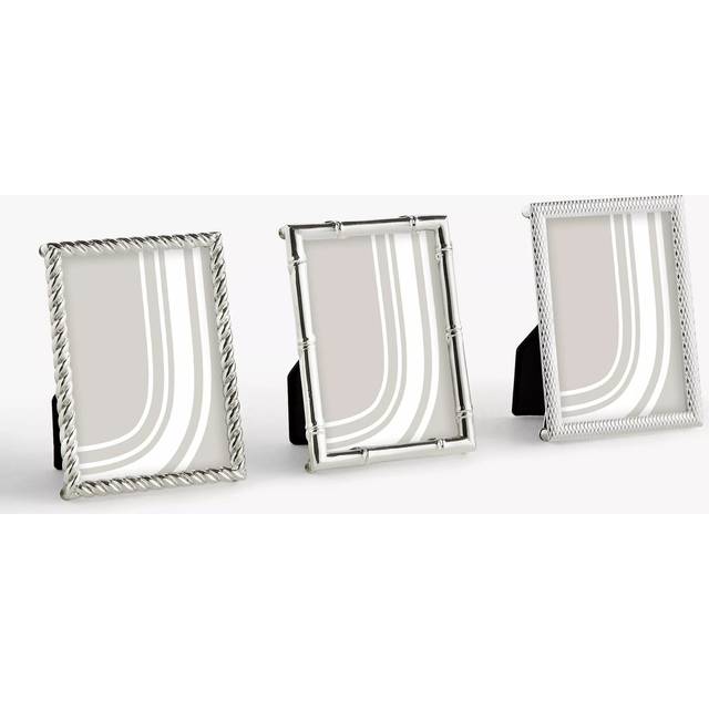 John Lewis Mini Photo Frames, Set of 3, 2.5 x 3.5" (6.5 x 9cm), Silver