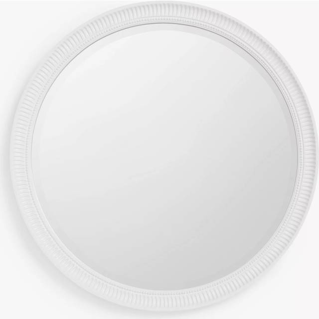 John Lewis Country Feather Round Wall Mirror, 70cm, White