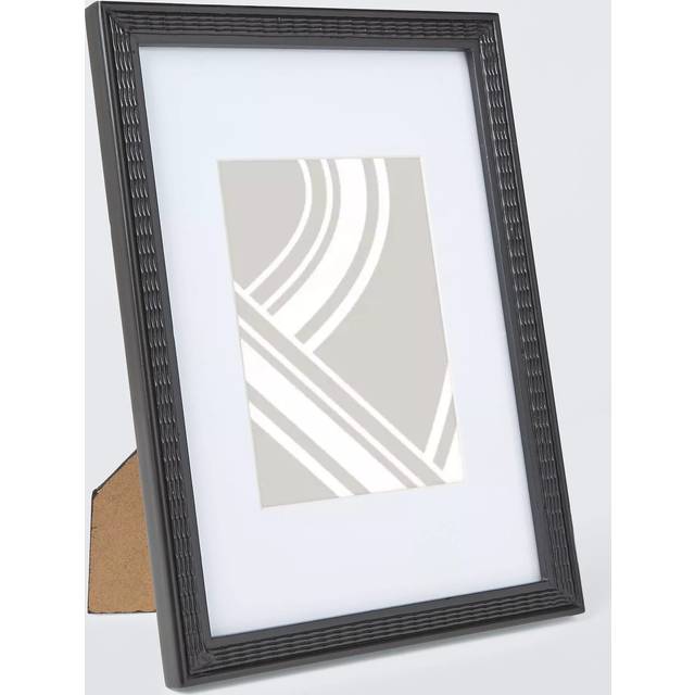 John Lewis Classic Ornate Wood Photo Frame & Mount, 5 x 7" (13 x 18cm), Black