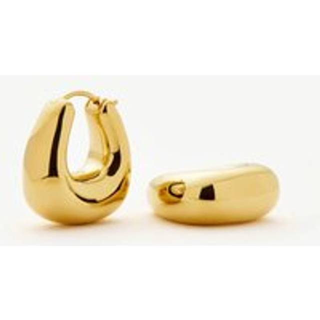Sculptural Chubby Small Hoop Earrings | 18ct Gold Plated