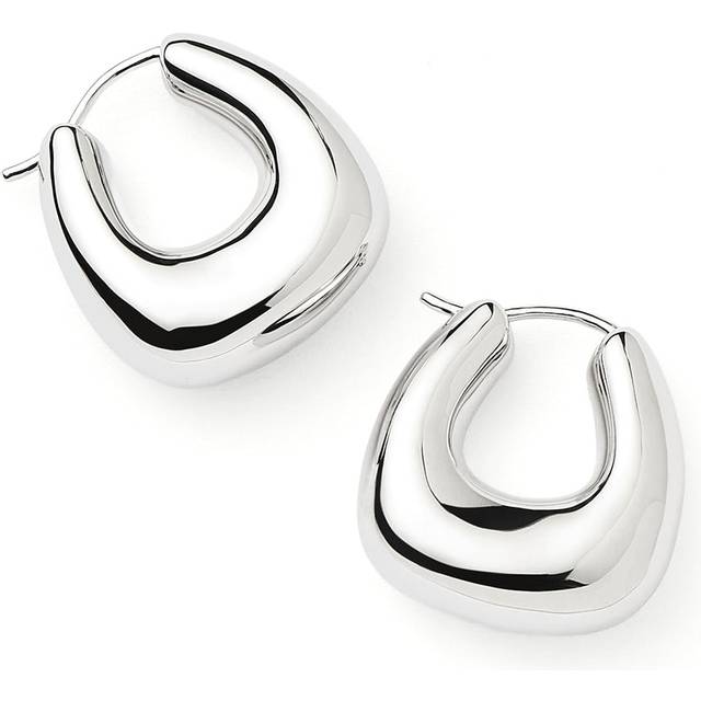 Missoma Sculptural Chubby Small Hoop EarringsSilver