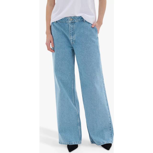 MY ESSENTIAL WARDROBE Jayda Wide Leg Jeans, Medium Blue