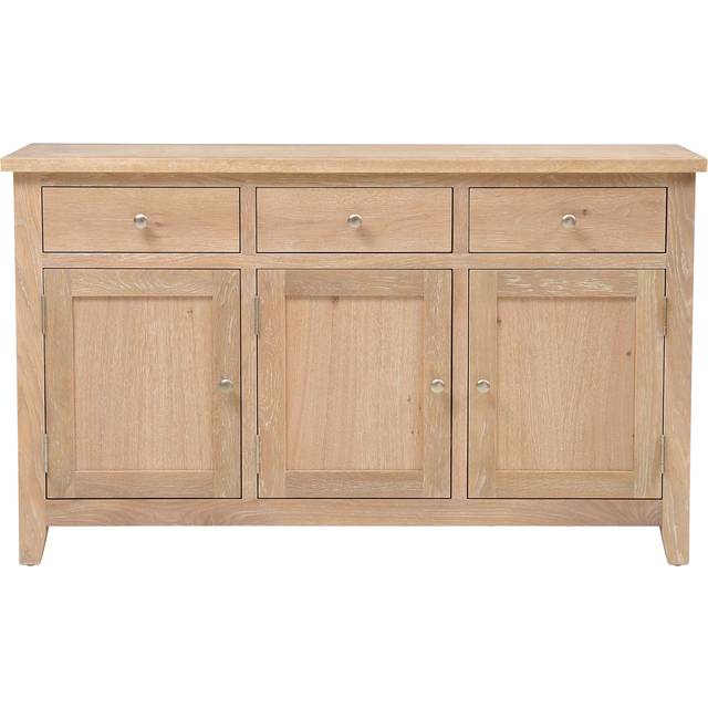 Cotswold Company Inglesham Large Sideboard, Whitewash Oak