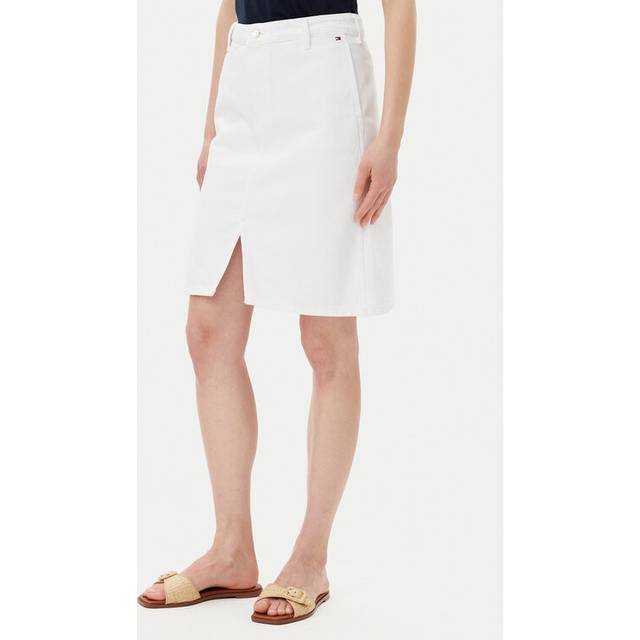 TOMMY HILFIGER Dnm Knee Straight Skirt Rw White |Vit |38