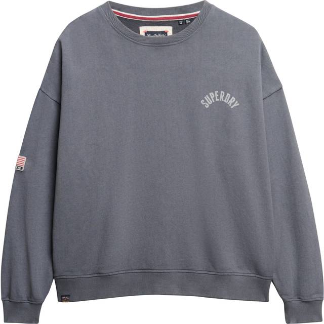 Superdry Athletic Essentials Printed Crew Sweatshirt - Multi, Multi, Size 14, Women