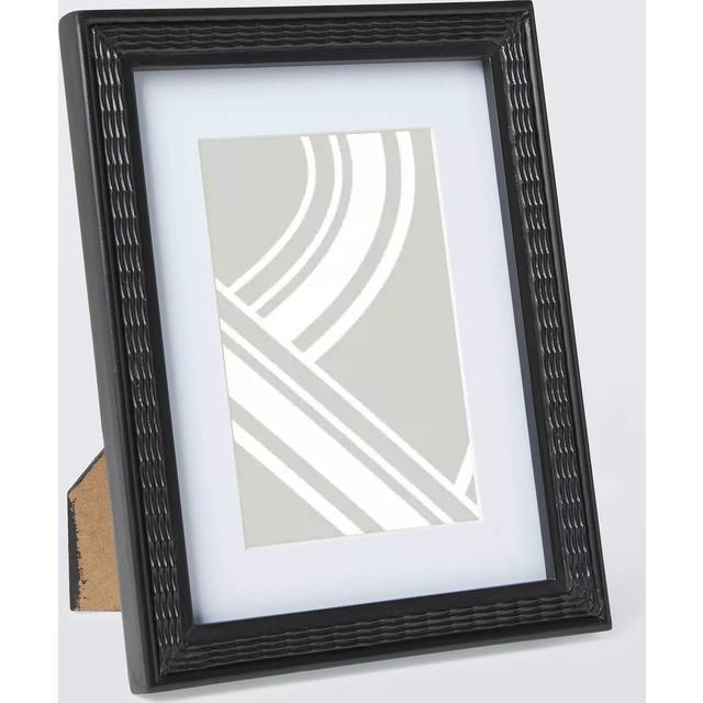 John Lewis Classic Ornate Wood Photo Frame & Mount, 4 x 6" (10 x 15cm), Black