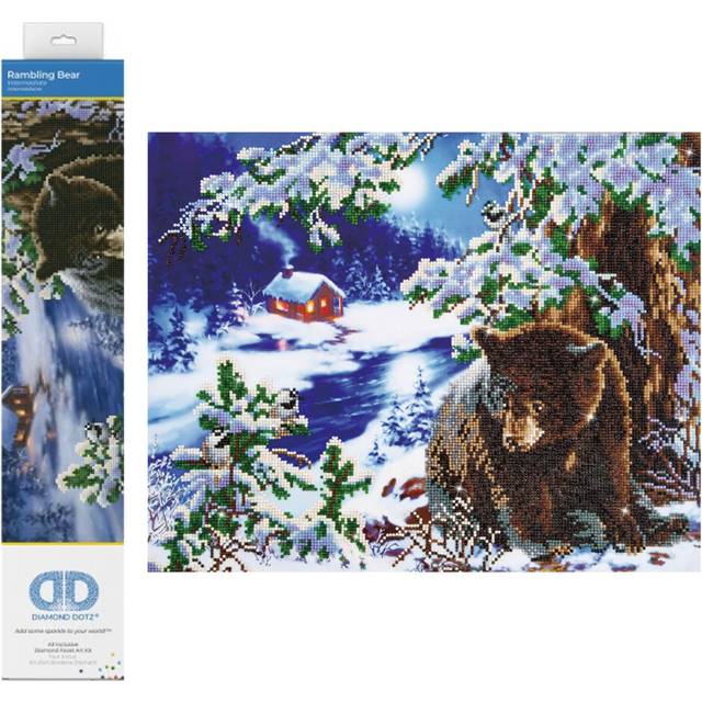 "Diamond Dotz Rambling Bear Animal Diamond Painting Kits for Adults - Diamond Art Kits a Relaxing Creative Craft Kit with Dotz Gems 16.5""""""""x20.5"""""""""