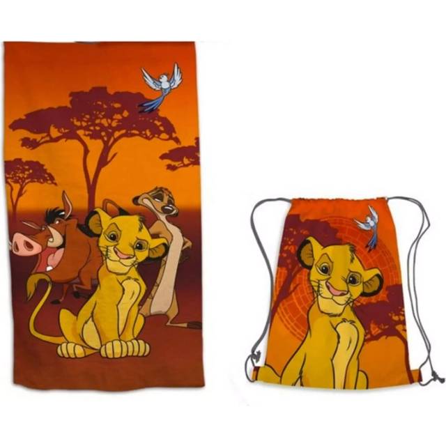 Lion king towel with pocket