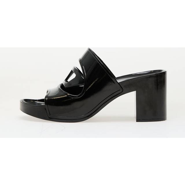 Diesel - Sa-Bonnie-Slides en caoutchouc à talons avec logo ajouré - Sandales - Femme - Noir