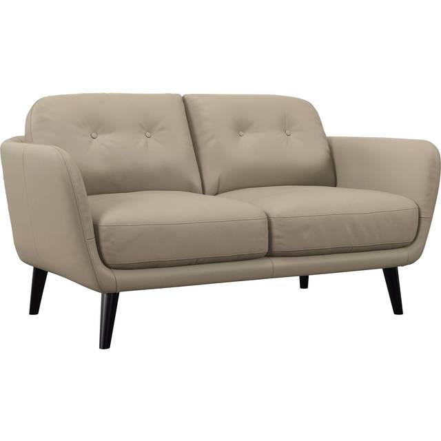 John Lewis Arlo Small 2 Seater Leather Sofa, Dark Leg