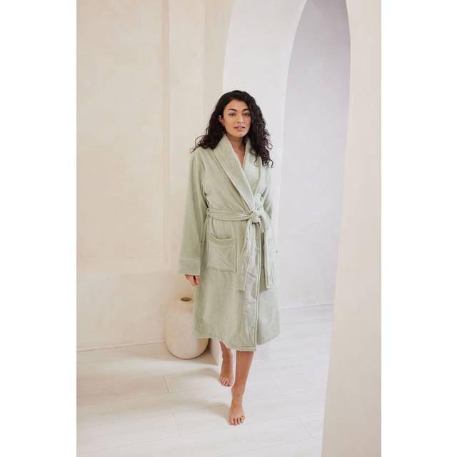 Chelsea Peers Towelling Satin Tipped Dressing Gown