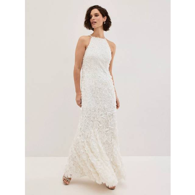 Phase Eight Charlene Ruffle Wedding Dress, Ivory