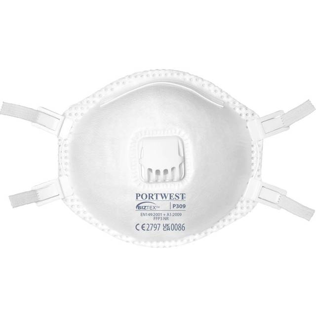 Portwest FFP3 Valved Respirator - Blister Pack (2) - White