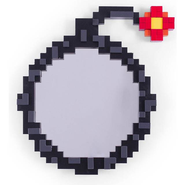 Seletti - Bomb Pixel Spegel Black/Red/Yellow
