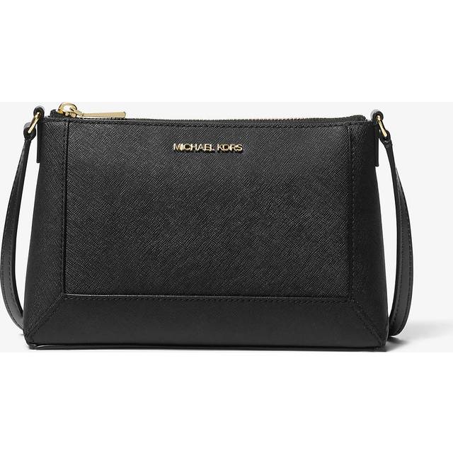 MK Sallie Medium Saffiano Leather Crossbody Bag - Black - Michael Kors - ONE SIZE