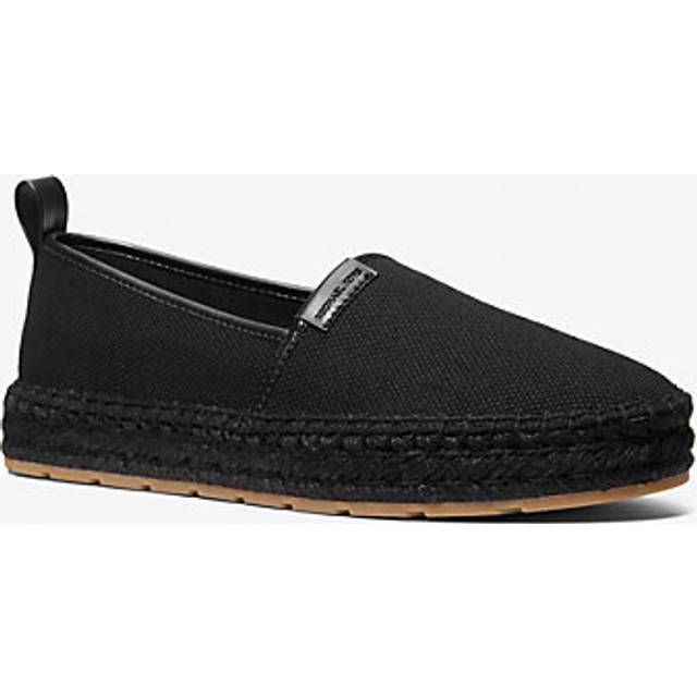 MK Elias Cotton Canvas Slip-On Espadrille - Black - Michael Kors - UK 8