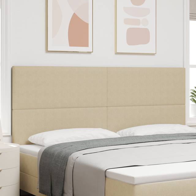 Headboard Plain Design Light Green Grey 200 cm Corduroy Fabric vidaXL
