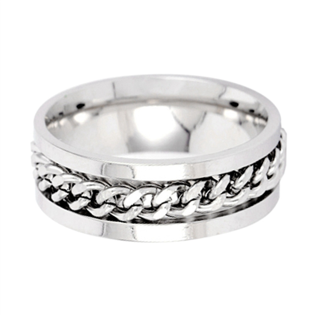 for Men Stainless Steel Anti Anxiety Relaxing Ring D-57mm
