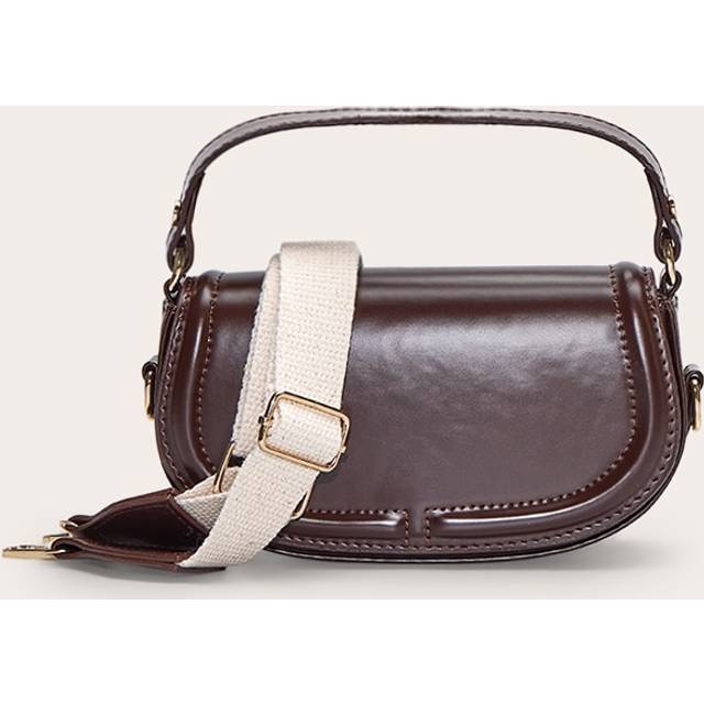 Chocolate Mini Round Cross Body Bag, Chocolate - One Size