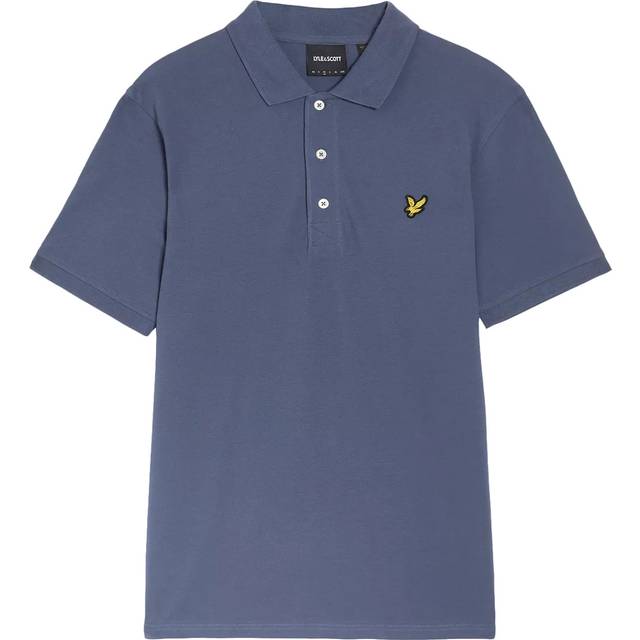 Men's Lyle & Scott Mens Polo Shirt Short Sleeve Summer Golf Tee Cotton Jersey Sports - Blue - Size: Regular/36