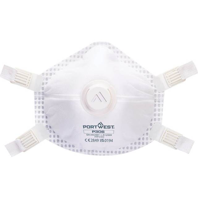 Portwest FFP3 Ultimate Valved Reusable Respirator (Pk5) - White