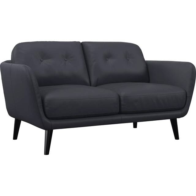 John Lewis Arlo Small 2 Seater Leather Sofa, Dark Leg