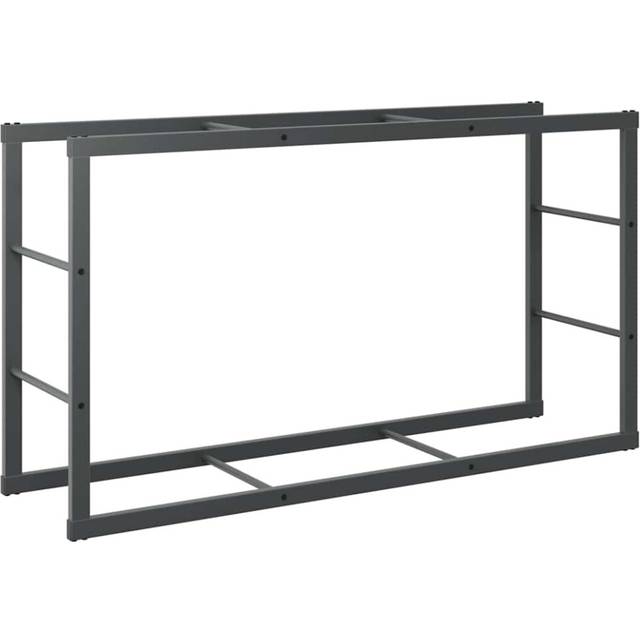 Vedställ svart 110x30x61 cm stål