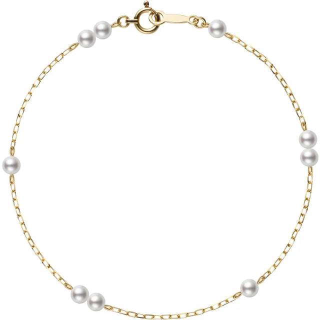 Mikimoto 18ct Yellow Gold Akoya Pearl 18cm Bracelet