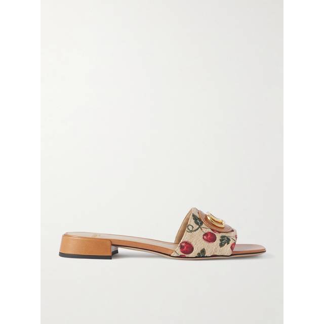 Cherry jacquard fabric Sandals - EU41/US11 - Multicolor