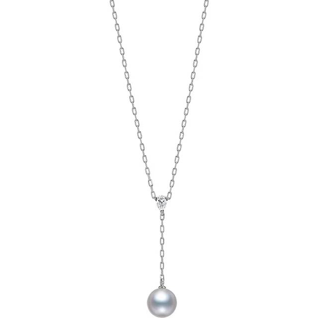 Mikimoto 18ct White Gold Akoya Pearl and Diamond Necklace