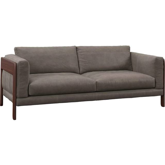John Lewis Nest Grand 4 Seater Leather Sofa, Dark Leg