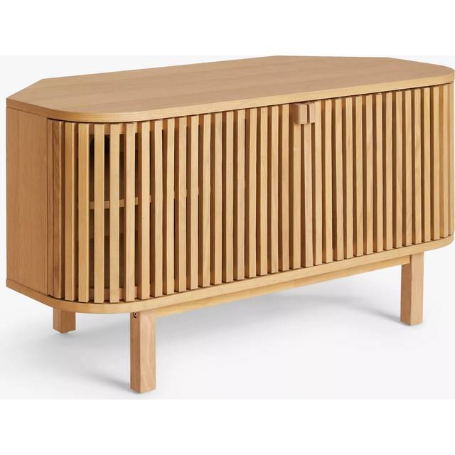 John Lewis Small Slatted TV Stand for TVs up to 60", Oak