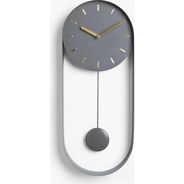John Lewis Pendulum Metal Analogue Wall Clock, 50cm