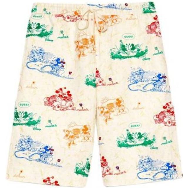 Gucci x Disney Joint Printed Linen Shorts For Men White 604046-ZADJZ-9701