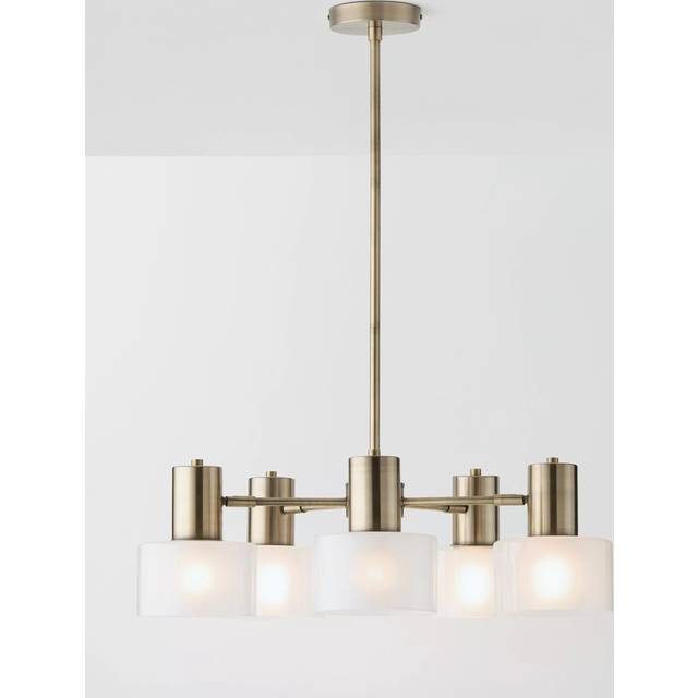 John Lewis Rodos 5-Arm Chandelier Ceiling Light, Antique Brass