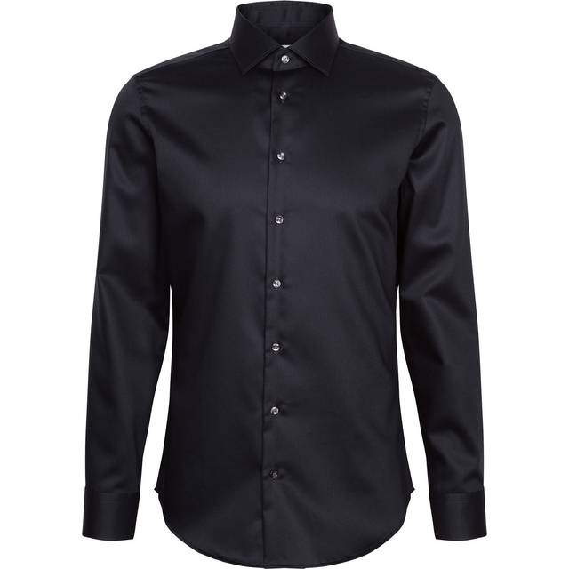 Chemise slim sans repassage - Noir - 40